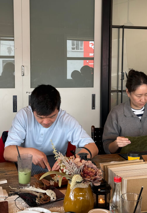 Photo from a textiles class in Auckland